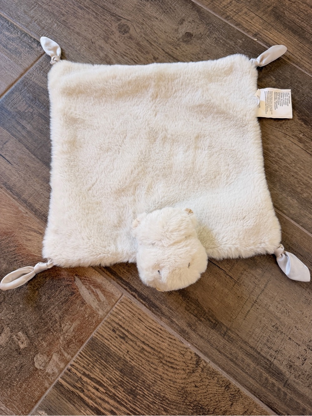 Plush Grey Hippo Security Comforter for Baby